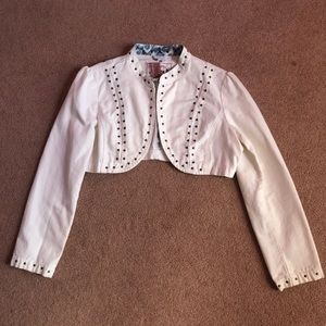 White half jean jacket